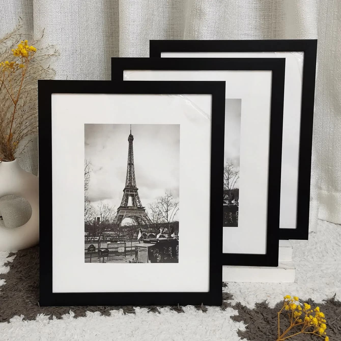 Confezione da 3 cornici per foto in PVC | Stand o Hang | Regalo e decorazione natalizia | Accessori per la decorazione della casa Cornici commemorative