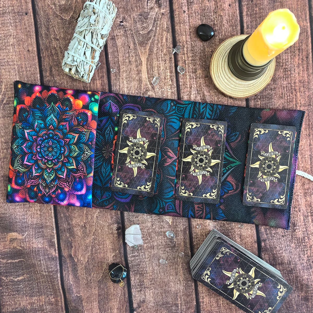 Moon & Star Tarot Cards Storage Bag Sun & Moon Wrap Pouch Altar Cloth Divination Wrap Pouch Witchcraft Astrology Gift Bag