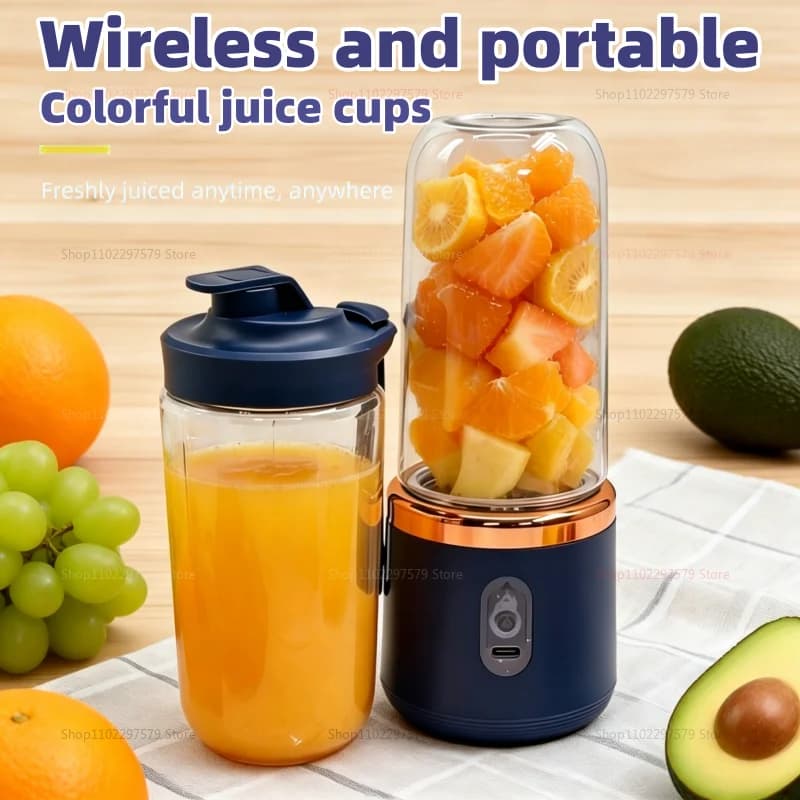 Spremiagrumi elettrico portatile, frullatore portatile, mixer con ricarica USB, adatto per preparare frullati, milkshake e succhi di frutta