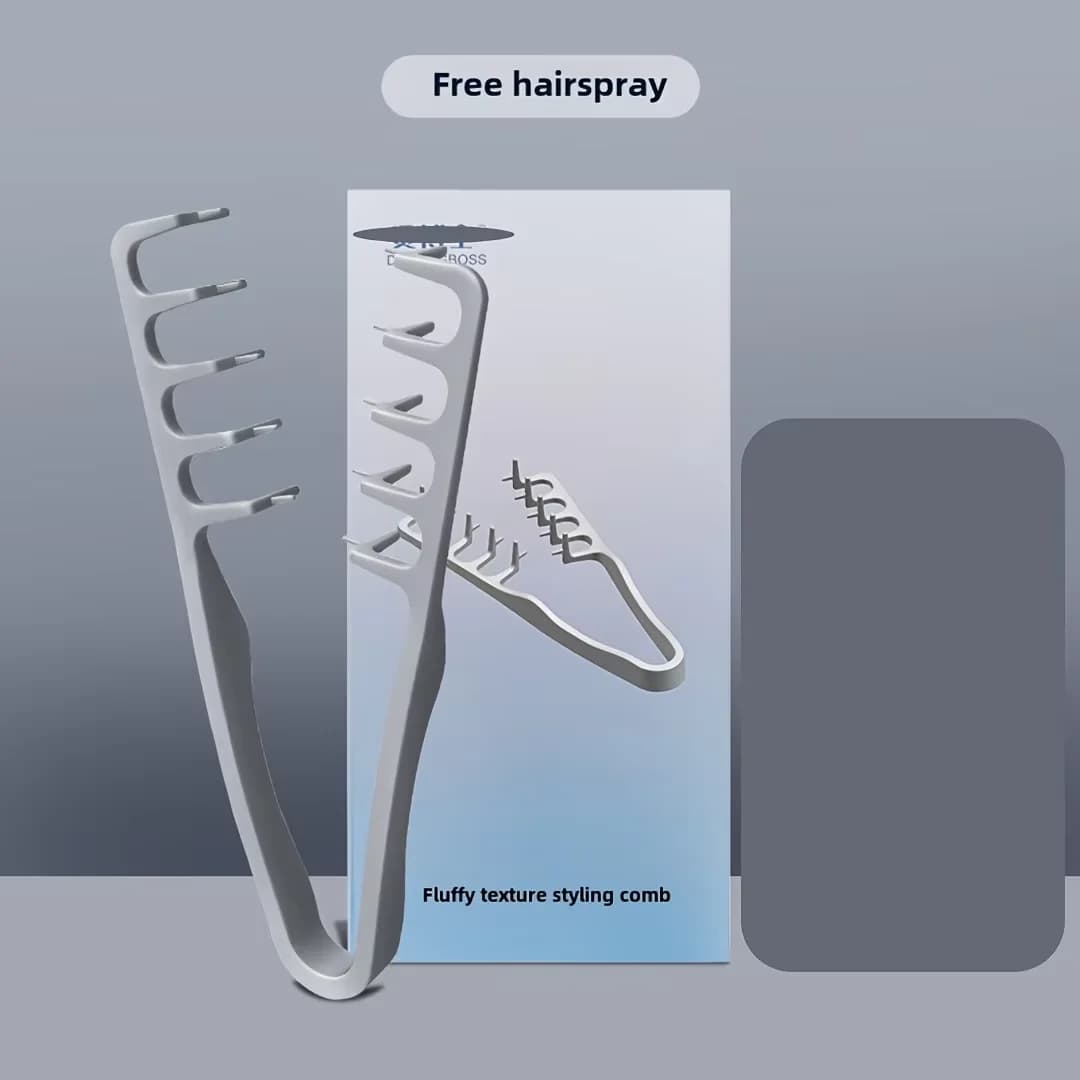 Volumizing Wide-Tooth Hair Styling Comb for Men, ABS Plastic with Textured Grip, Ideal for All Hair Types, Perfect for Home Use