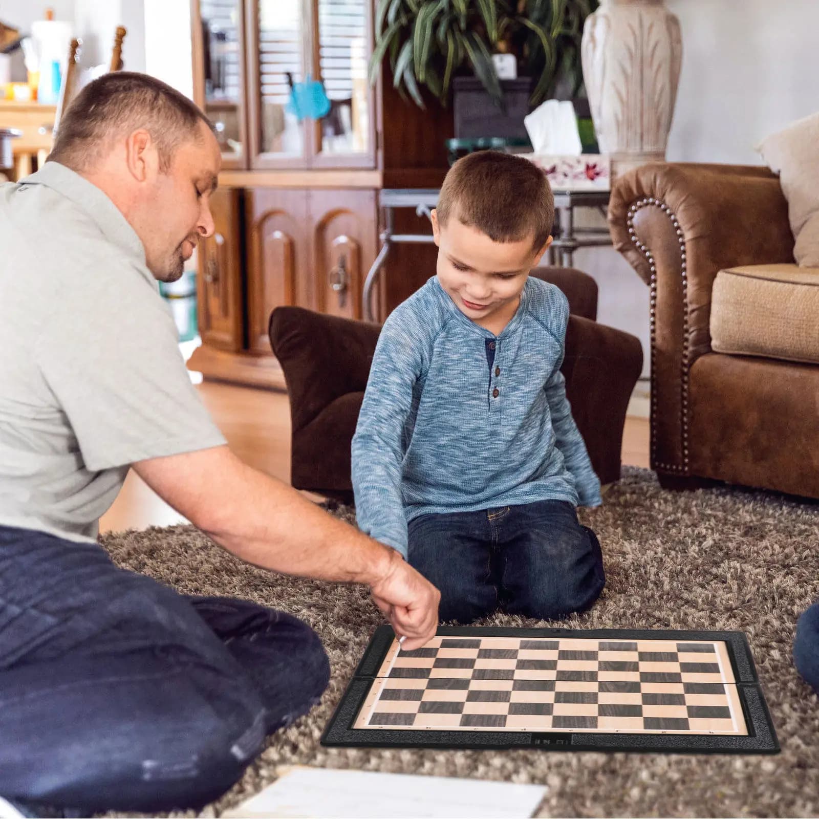 Set di 2 scacchiere internazionali pieghevoli magnetiche da viaggio per bambini e adulti, puzzle educativo da tavolo, regalo per feste, di alta qualità e durevole