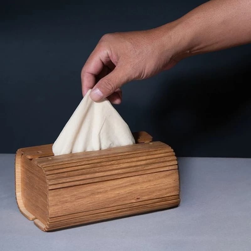 Porta fazzoletti in legno massello Custodie per fazzoletti rettangolari Porta tovaglioli moderno per sala da pranzo Porta carta igienica per bagno