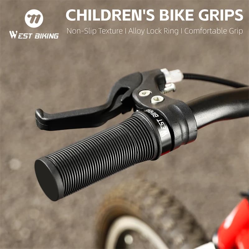 WEST BIKING Manopole per Bicicletta per Bambini in TPR Antiscivolo e Antiurto, Coprimanubrio per Bici da Bambino, Diametro Standard 22,2mm, Manopole MTB