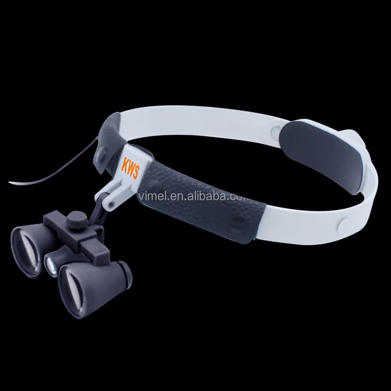 2.5X 3.5X Lente d'ingrandimento per illuminazione integrata Lente d'ingrandimento binoculare chirurgica portatile dentale medica Lente d'ingrandimento per lampada frontale
