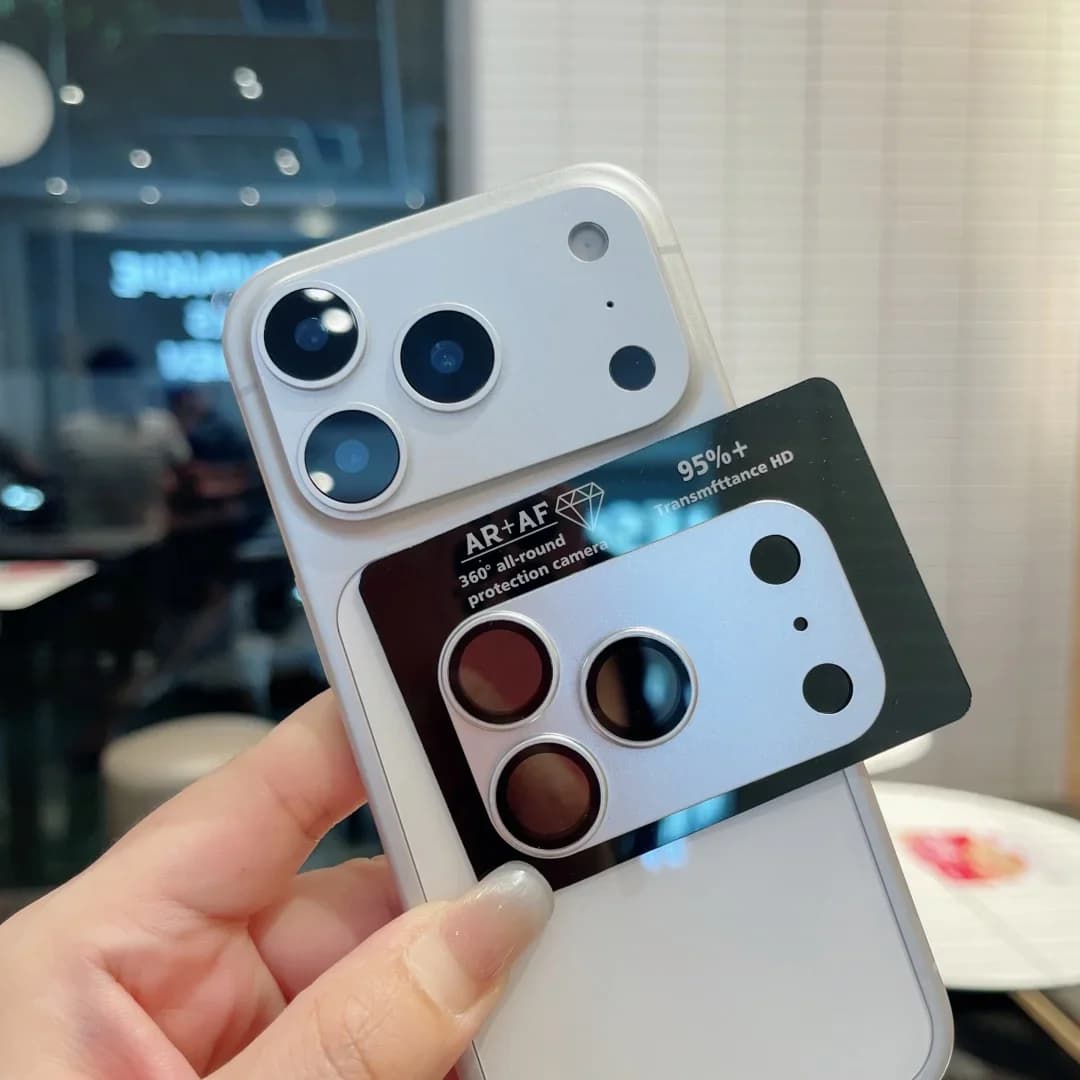 Per IPhone 17 Pro Max Accessori per obiettivi della fotocamera Vetro temperato 360 ° Vetro protettivo per fotocamera a tutto tondo