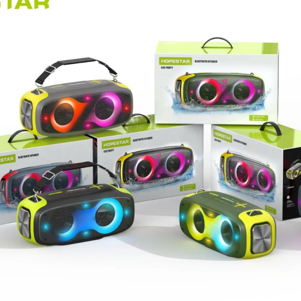 Hopestar-A30 di seconda generazione per altoparlante Bluetooth Microfono RGB ad alta potenza Karaoke Home KTV Scheda di memoria batteria Bassi pesanti