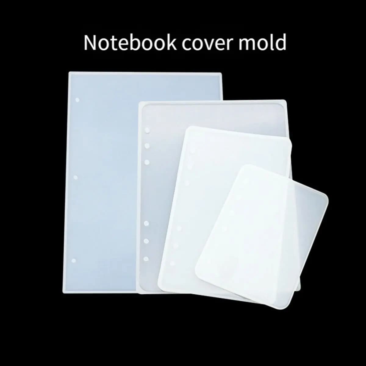 A89X Large Notebook Cover Epoxy Resin Silicone Molds A4,A5,A6,A7 Bookmark Loose Leaf Binder Rings Kit DIY Casting Tool