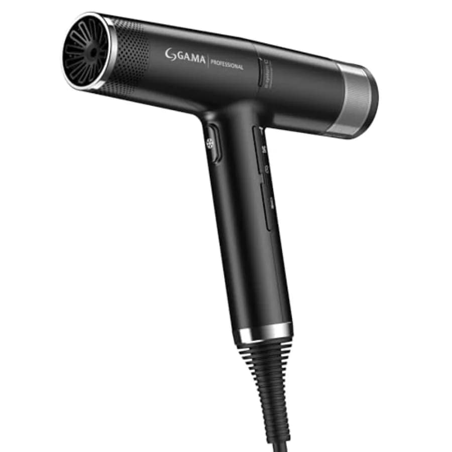 Professional hair dryer, ceramic coating, matt black, 120,000 RPM turbo engine with self-suspension function and Oxy Active technology
