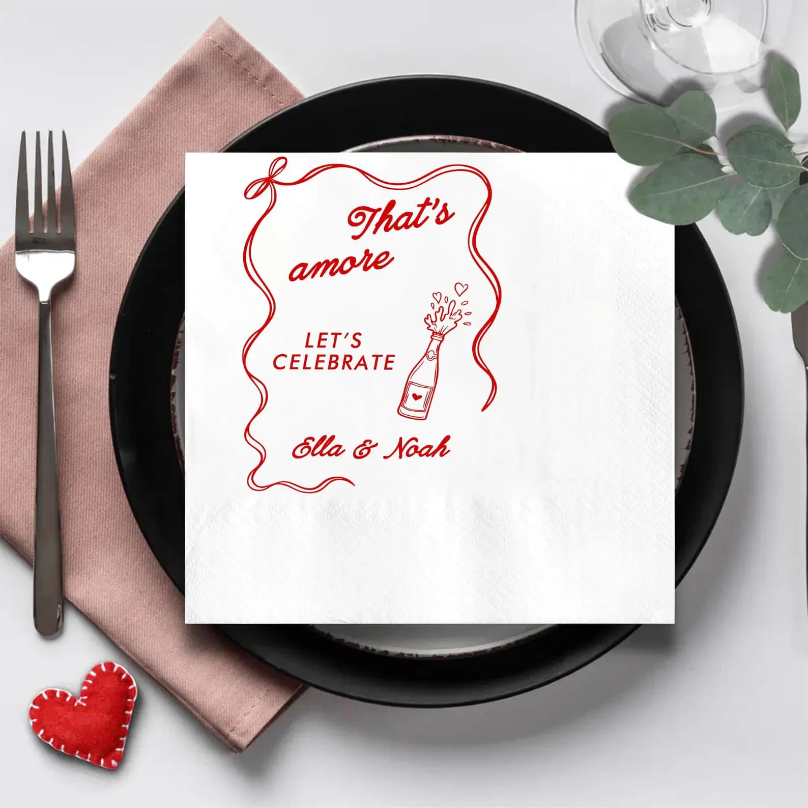 Tovaglioli per celebrazioni personalizzati, tovaglioli personalizzati per feste di fidanzamento, tovaglioli da cocktail pop champagne, asciugamani da bar per ospiti di nozze