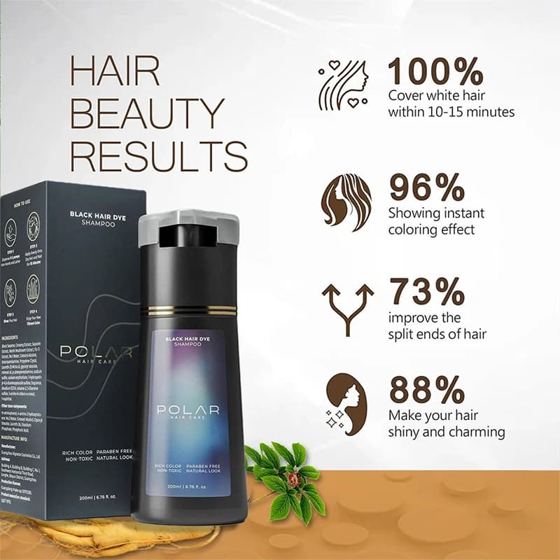 Shampoo per tinture per capelli da 200 ml Shampoo per tinture istantanee Shampoo idratante soffice per capelli bianchi Shampoo per annerimento rapido Crema per donne e uomini
