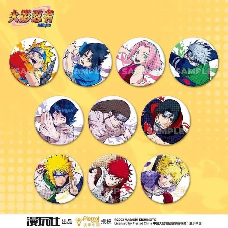 Originale Naruto Spot Series Tin Badge Pin Blind Box Merce ufficiale Anime Manga Seconda mano Nuovo stock Fornitura all'ingrosso