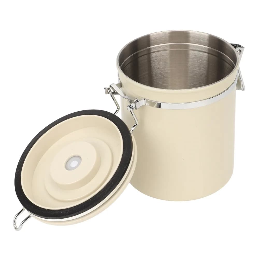 Practical 304 Stainless Steel Coffee Canister 1.2L / 1.5L / 1.8L Airtight Bean Container Coffee Storage Container Tea Storage