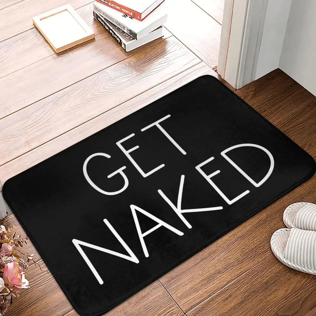 Welcome Mat Get Naked Zerbino Bathroom Bedroom Living Room Soft Non-slip Carpet Floor Mat for Balcony Home Decoration