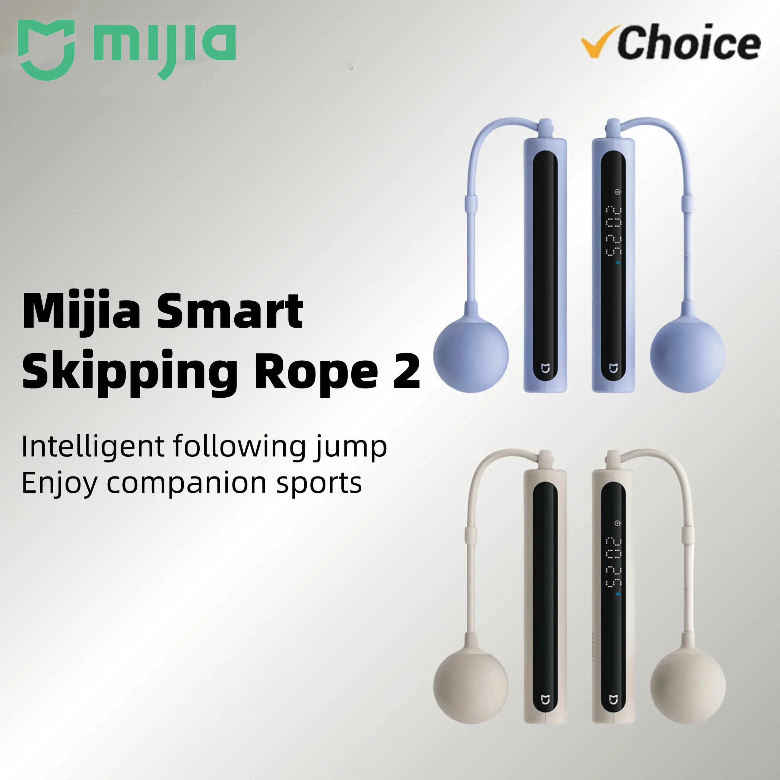 Xiaomi Mijia Smart Skipping Jump Rope 2 Digital Counter Adjustable Calculator Sport Fitness Exercise Weight Loss CN