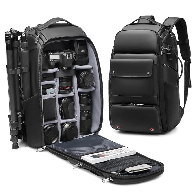 Zaino fotografico professionale da viaggio per esterni, borsa per treppiede, zaino per laptop da 16 pollici, zaino per drone