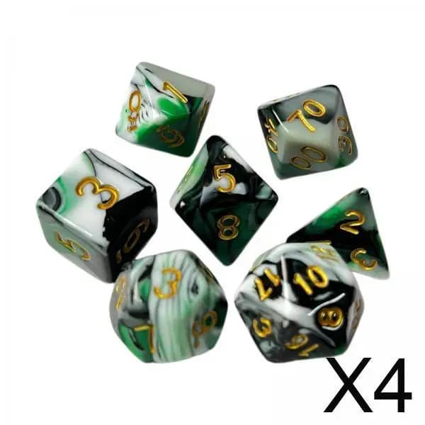 Set di Dadi Poliedrici in Acrilico Trasparente per Giochi da Tavolo, Solitari, Feste KTV, Regalo