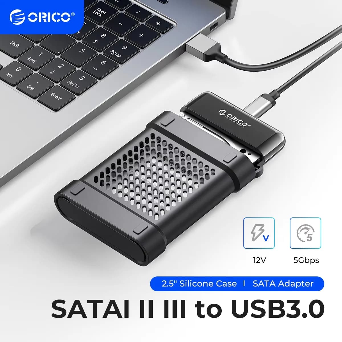 Custodia per custodia HDD ORICO per disco rigido da 2.5 pollici SATA USB3.0 scatola per unità a stato solido esterna portatile 5Gbps 4TB Mobile HDD Caddy