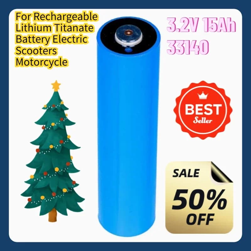 For 3.2V 15Ah 33140 Rechargeable Lithium Titanate Battery Electric Scooters Motorcycle