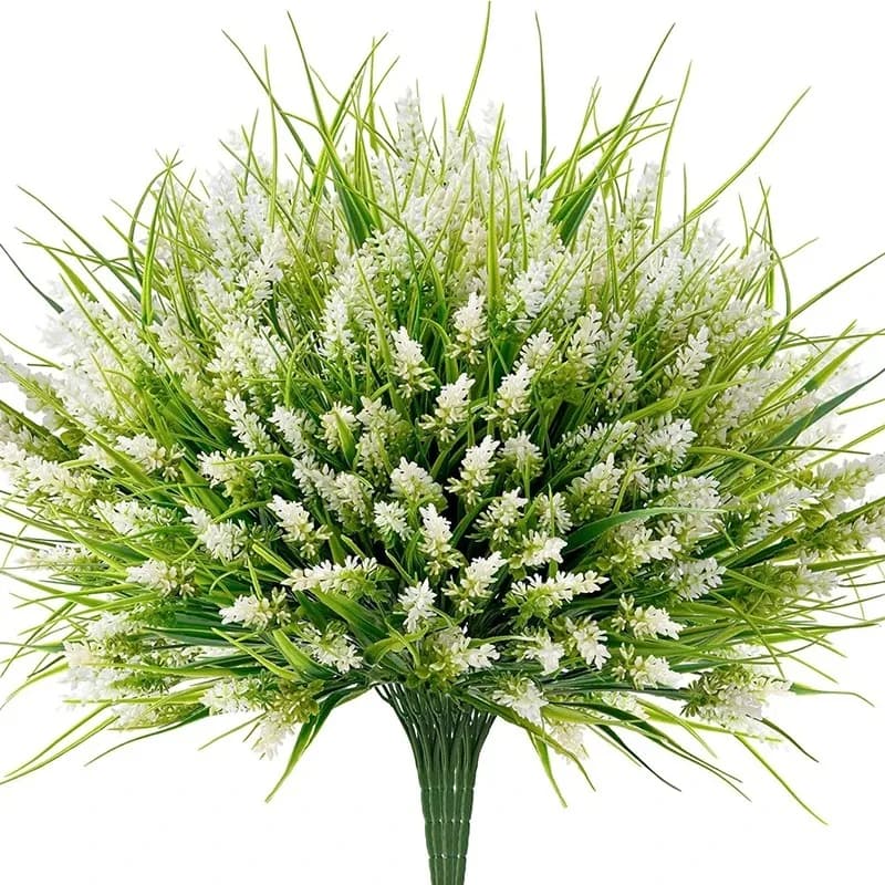 1/3/5Pcs 30cm Artificial Plastic Plants Outdoor Lavender Flowers Fake Monkey Grass for DIY Garden Home Decor Wedding Decoration