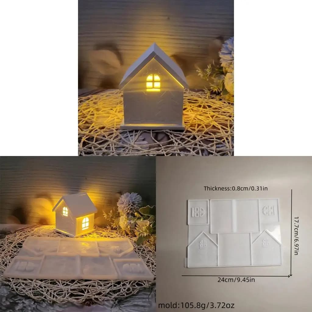 195C Multipurpose Sturdy Silicone Resin Mold Christmas Christmas for Epoxy Castes and Home Decoration Craft Supplies
