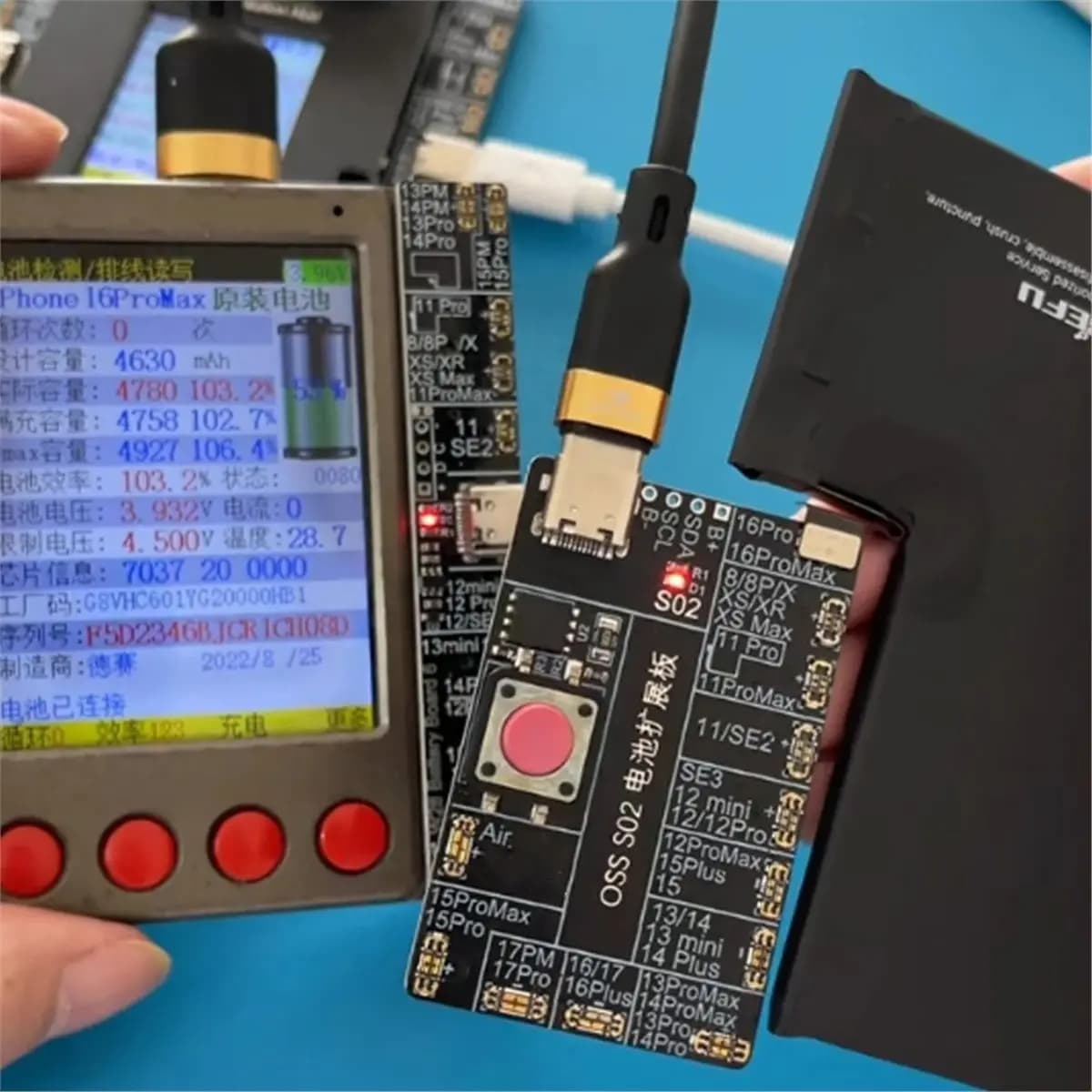 (ABDH) For OSS S02 Battery Expansion Board for 8-17PM Battery Cycle Machine Battery Instrument Expansion Board Repair Tools