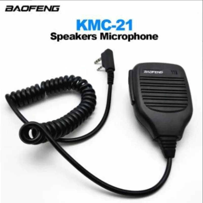 Microfono PTT Resistente Baofeng per 888S 5R UV82 8D 5RE 5RA, Microfono con Altoparlante e Auricolare per Radio Bidirezionale Portatile e Walkie Talkie