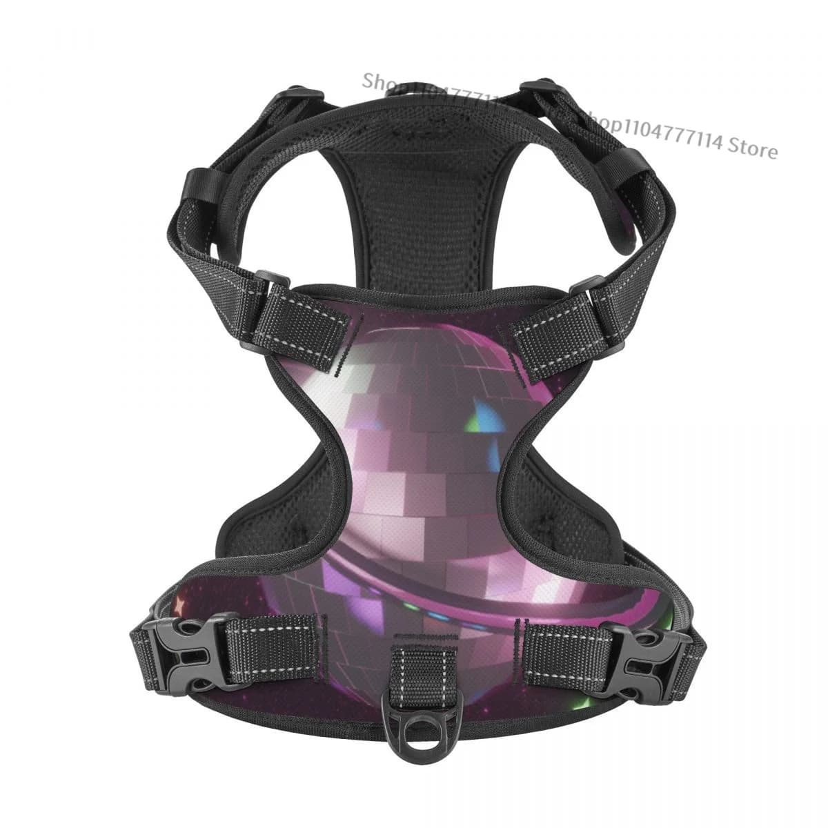 Pettorina per cani Space Star Cintura pettorale regolabile a sgancio rapido Anello a D Prodotti per animali Collari da passeggio Imbracature
