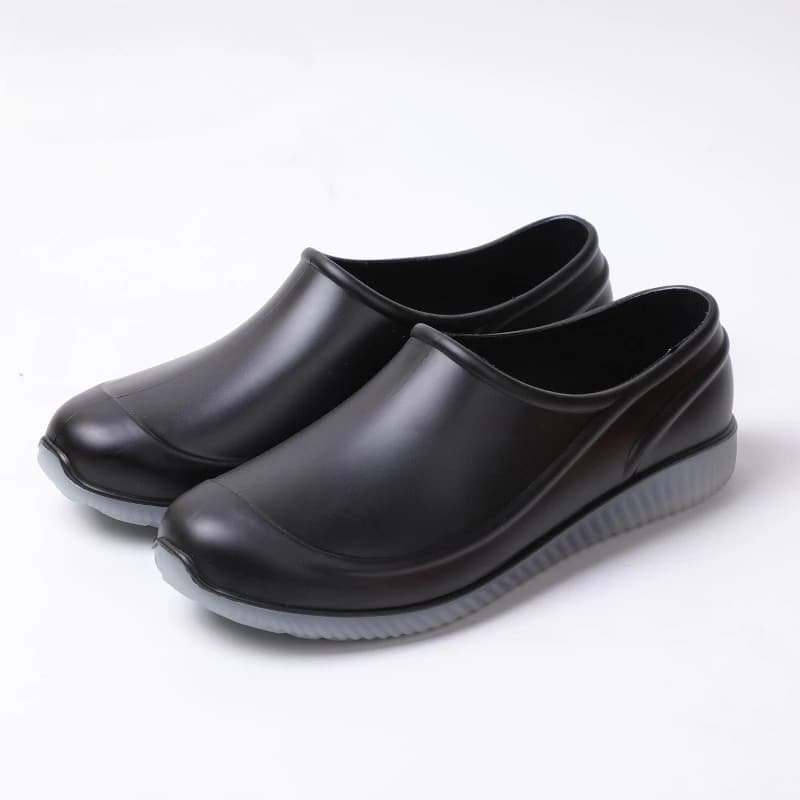 Lover Design Waterproof PVC Loafers Shoes Man Ankle Shoes Rain Boots Rubber Shoes Solid Color Fishing Boot Luminous Rain Boots