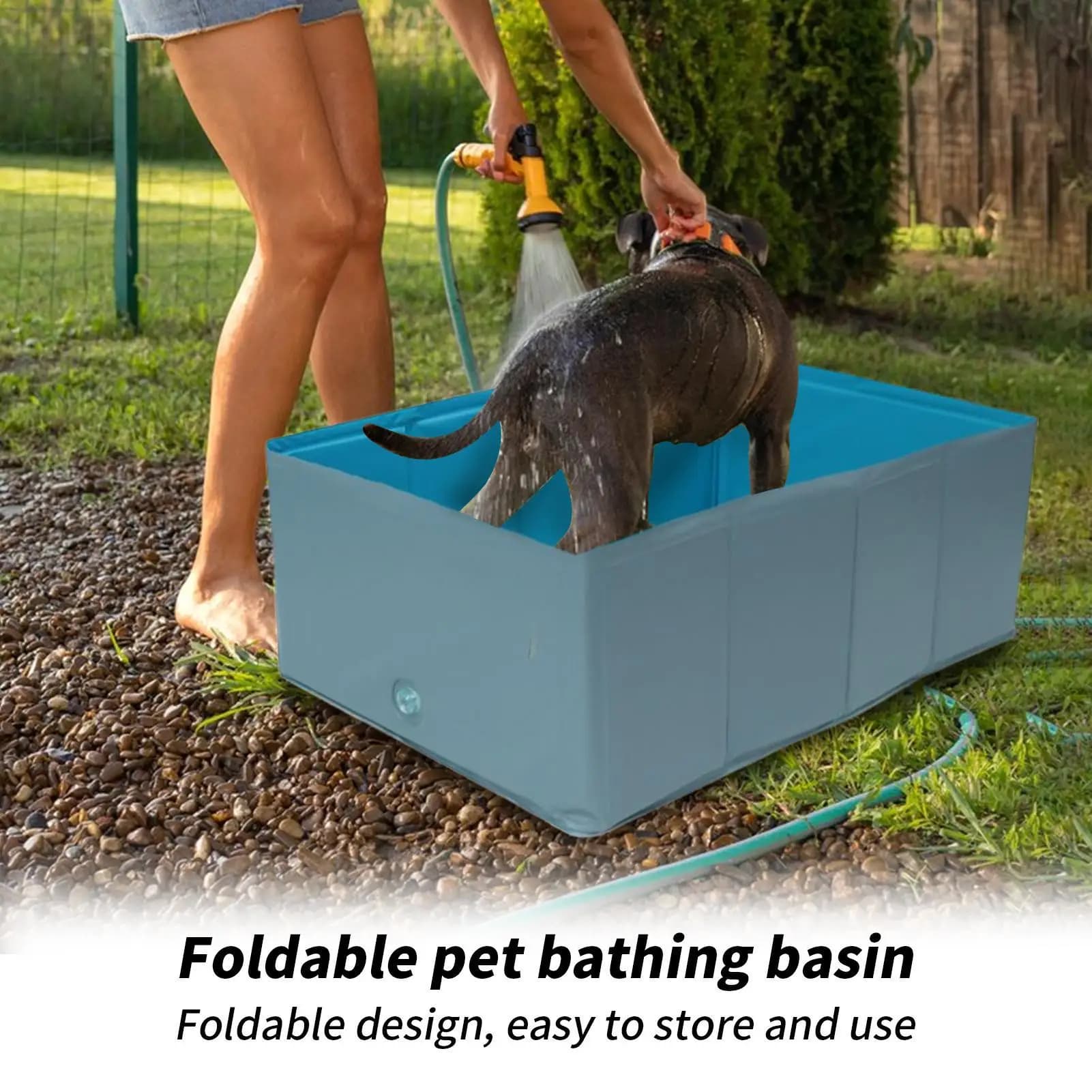 Piscina per bambini in PVC Piscina per animali domestici Piscina per cuccioli Giocattolo per bambini Toelettatura Vasca da bagno Forniture per giochi d'acqua per spiaggia all'aperto Cortile Estate