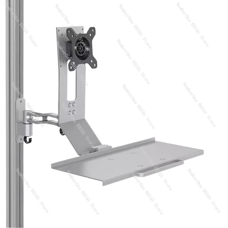 Industrial Monitor Support with Keyboard Tray Mouse Bracket 40-profile display support for workstations for equipment