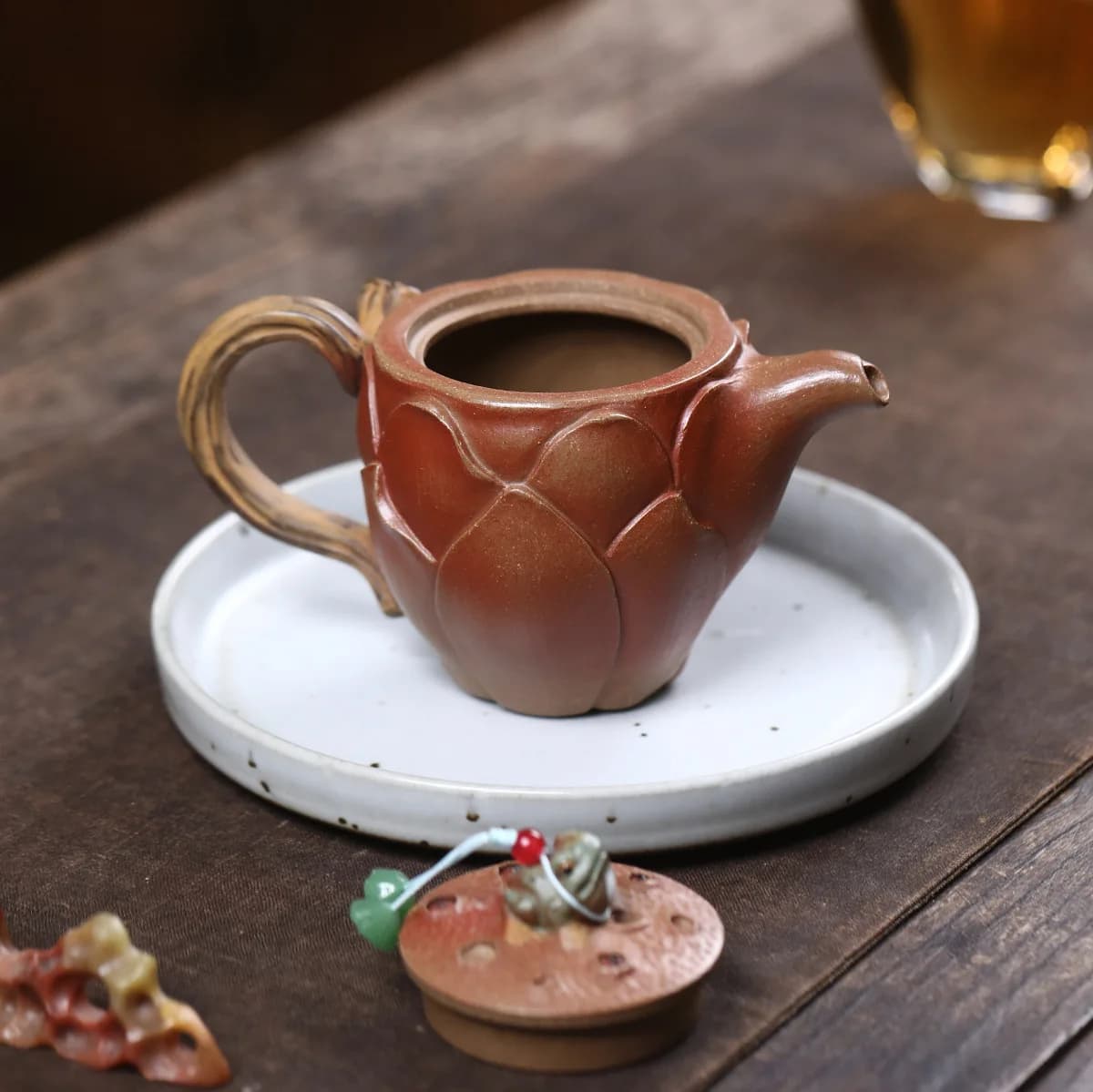 Vaso di argilla viola Yixing fatto a mano Minerale famoso vecchio segmento Fango Creatore di fiori Seme Literati Mucchio Foro a sfera 200C
