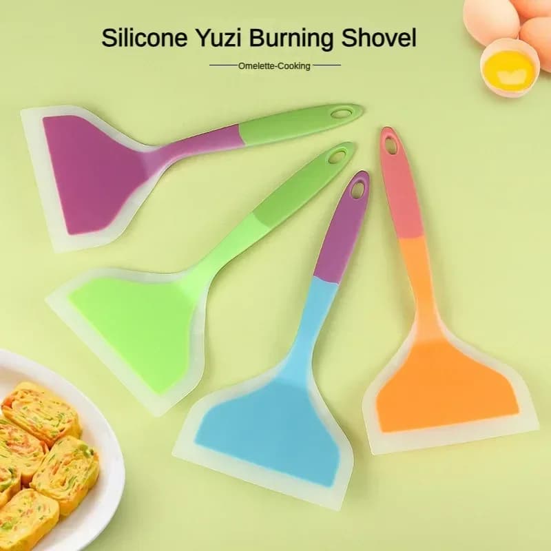 1 Spatola per Tamago Yaki, Spatola Speciale Antiaderente per Padella, Spatola Spessa per Uova Yaki, Spatola in Silicone per Padella, Spatola in Silicone