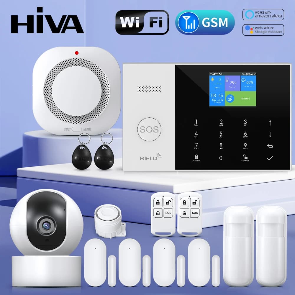 Nuovo sistema di allarme domestico Wireless GSM WiFi con rilevatore di sensore di movimento antifurto per Tuya SmartLife APP Garden Home Alarm PG105