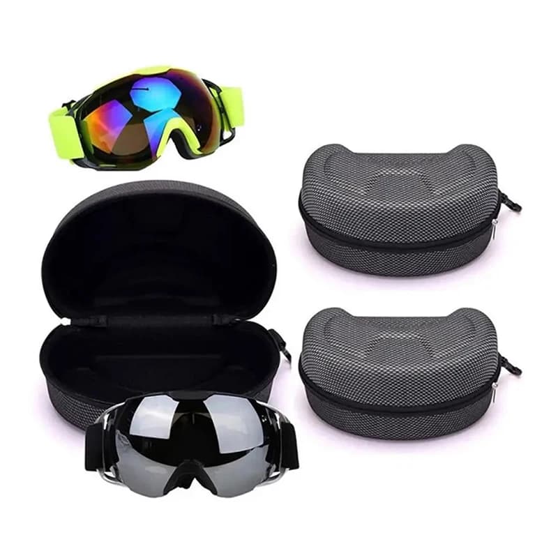Custodia Rigida Portatile in EVA per Occhiali da Sci e Snowboard, Resistente all'Acqua e agli Urti, Accessori per Sci