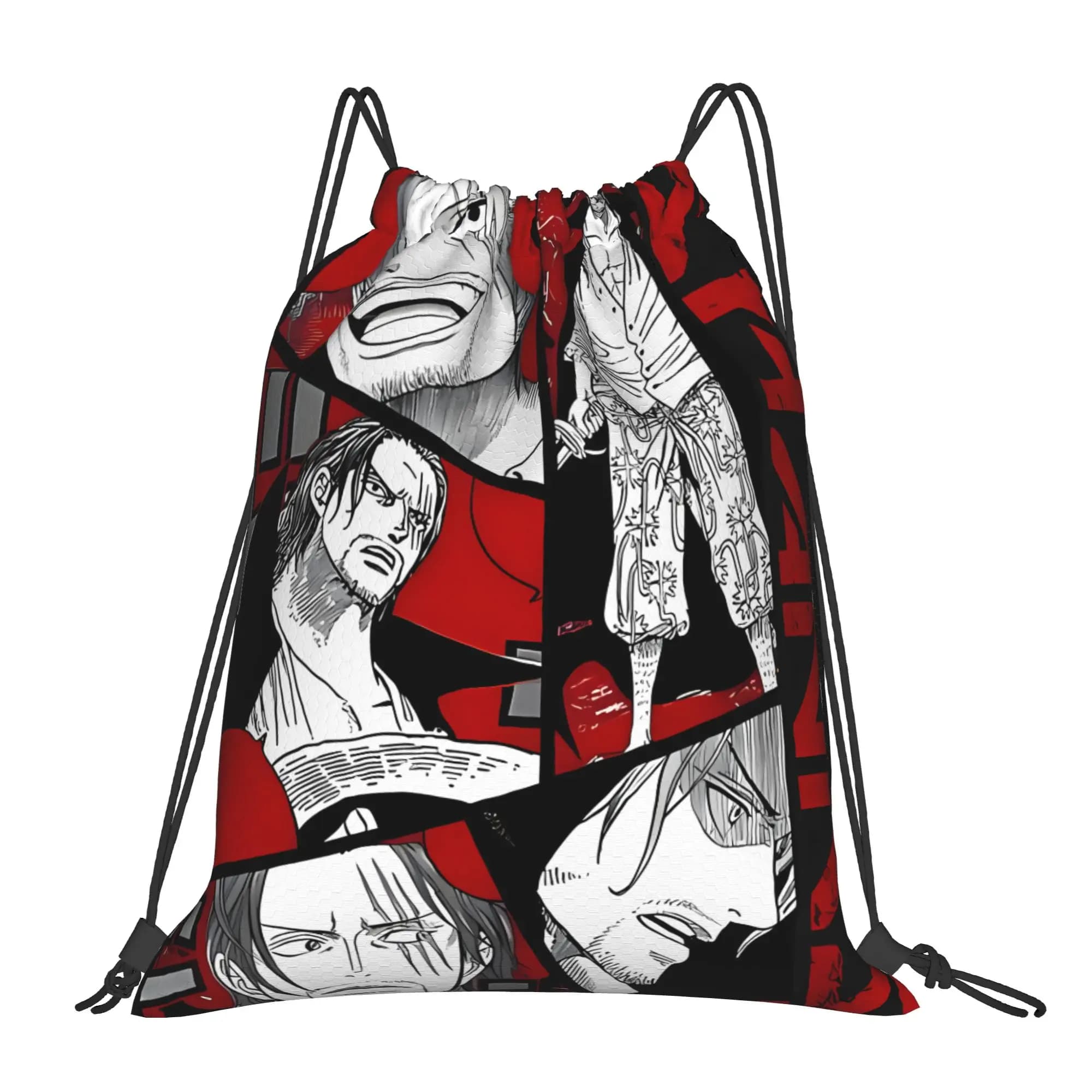 1 borsa con coulisse Shanks One Piece Kawaii, per lo shopping, per riporre scarpe e vestiti, multifunzione, portatile per adolescenti