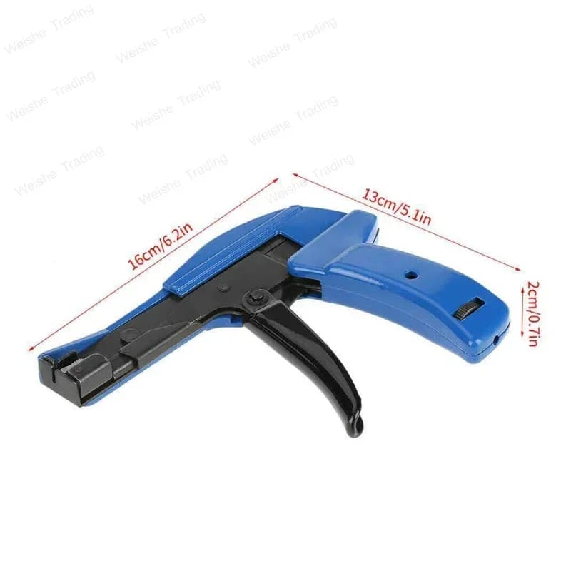 Pinza Tagliafascette in Nylon HS-600A, Strumento di Fissaggio e Taglio per Fascette in Nylon Larghezza 2.4-4.8mm, Pistola Automatica con Tensionamento e Taglio