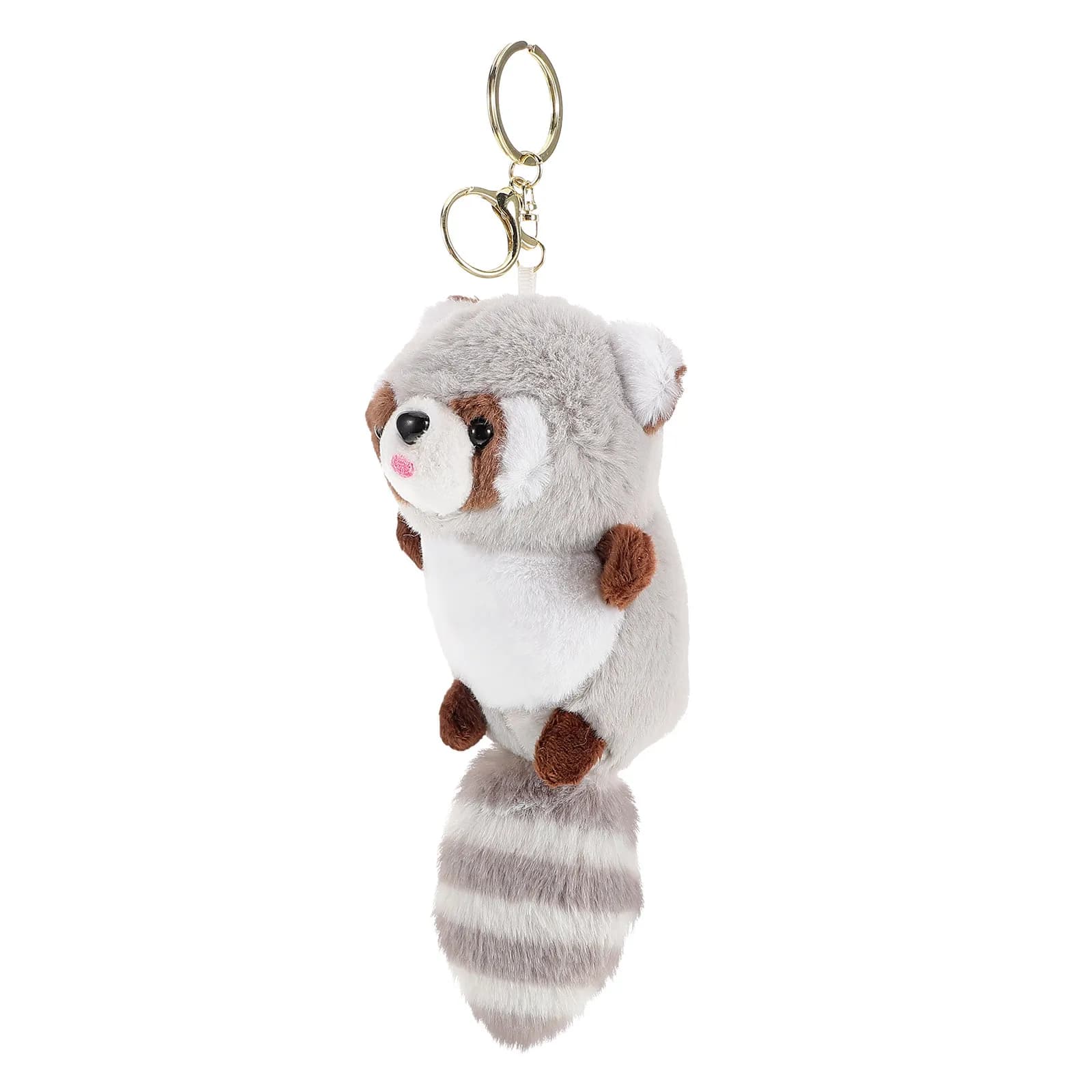 Portachiavi Procione Morbido Peluche, Mini Ciondolo per Borsa e Zaino, Simpatico Animale, Gadget per Feste, Portachiavi Procione