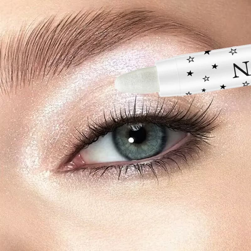 1PC long-lasting illuminating eye highlighter - Sparkling cosmetics for glittering eyes with white pearl glitter for sparkling eyes