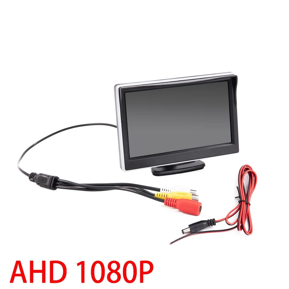 Monitor per auto AHD 1080P schermo da 5 pollici per telecamera retromarcia Display LCD TFT HD Digital Color