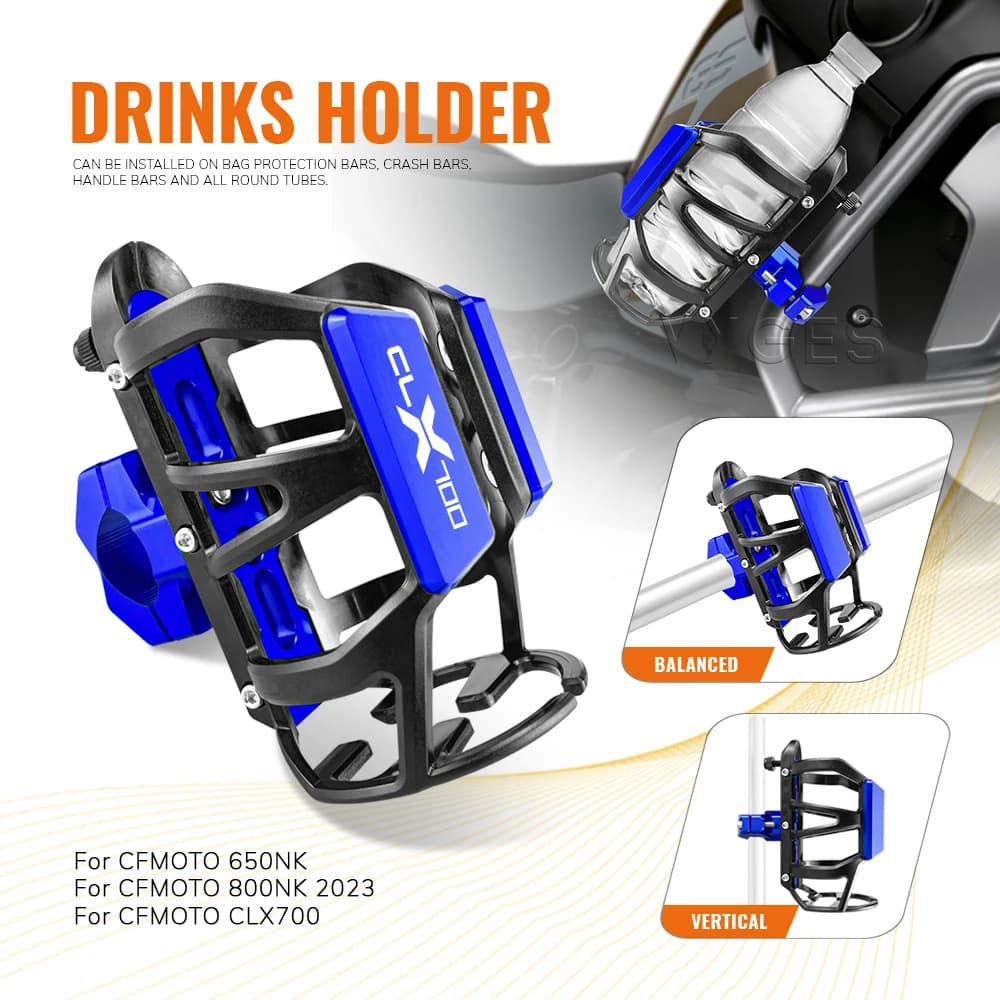 Motorcycle Beverage Water Bottle Cage For CFMOTO 650NK 650 NK 800NK 800 NK 2023 CLX700 CLX 700 Drinks Holder Water Cup Holder