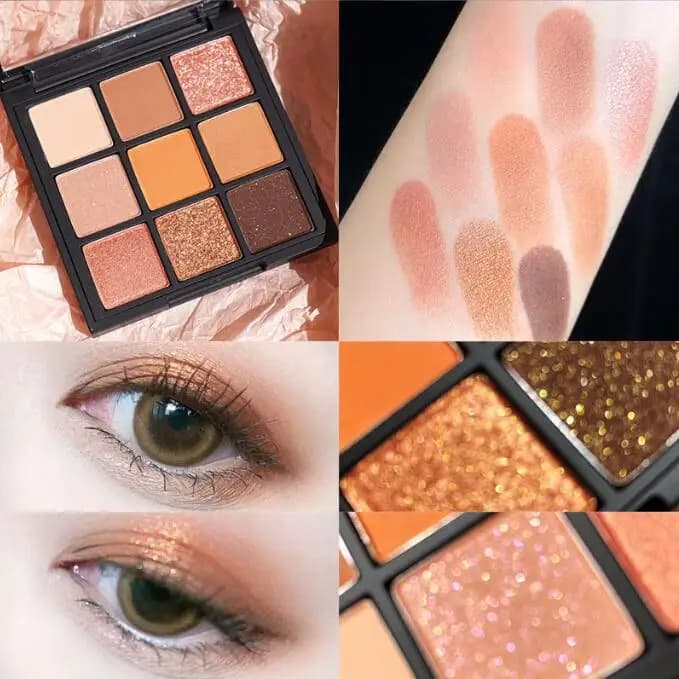 sorcerer shading 9 colors Palette opaque nude Palettes of glittering and glittering shadows Palettes of opaque glitter eyes Polished eyes