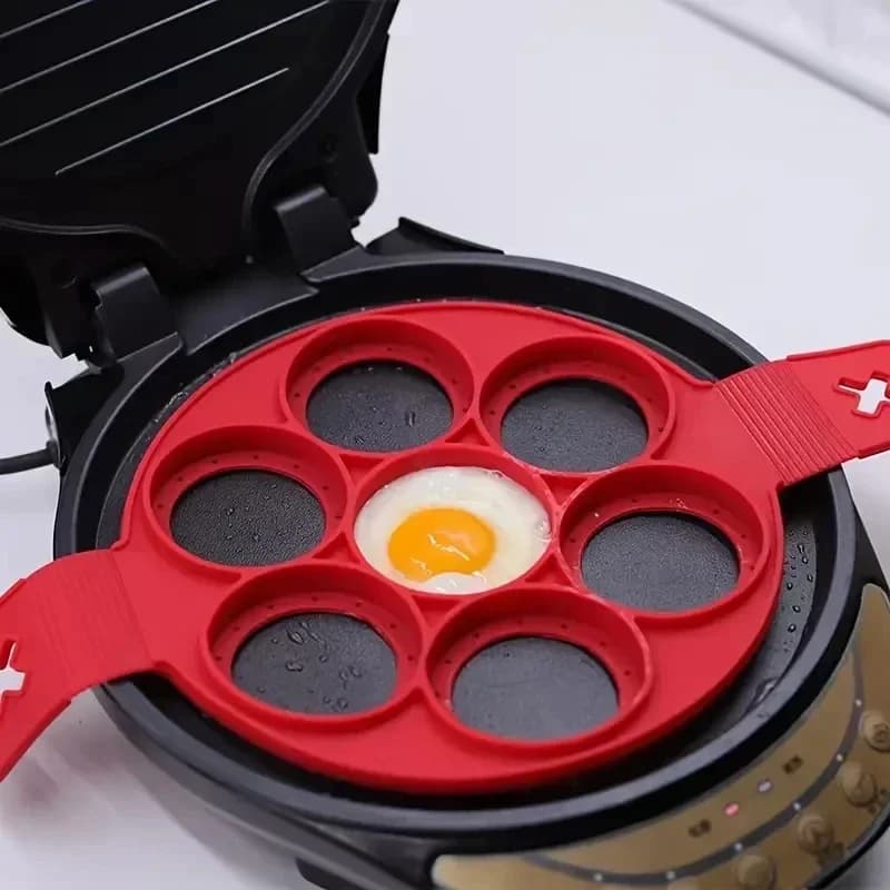 DIY Baking Tool for Breakfast Pancake Mold with 7 Silicone Drill