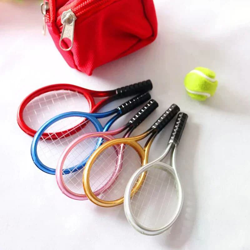 1PC Ball Dolls Accessories 1:12 Dollhouse Miniature 1PC Tennis Racket