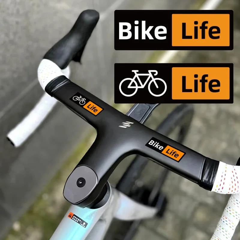 2 Adesivi in Vinile per Telaio Bici, Impermeabili e Resistenti, Decalcomania Nera per Manubrio e Tubo Bici da Strada, Decorazione