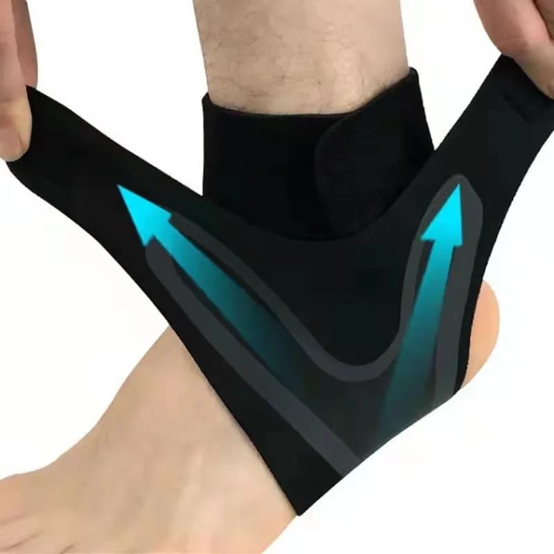 Tutore per caviglia Supporto per caviglia a compressione regolabile Protezione elastica per caviglia Cintura per alleviare il dolore Supporto per tutore per caviglia da basket