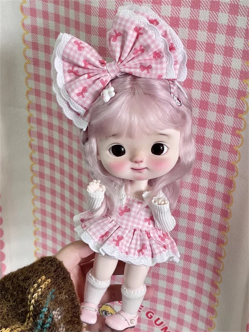 Da Tou Dian Big Bow Cake Sets BJD Doll Baby Clothes Toys Dress Cute Colorful Blue Yellow Pink Girls Gifts Doll Accessories