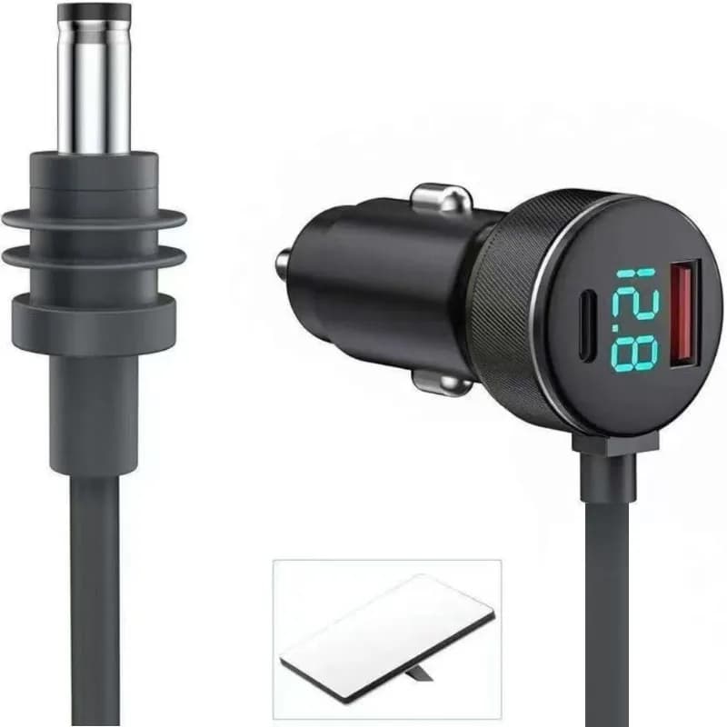 Cavo di alimentazione DC da 2M per Starlink Mini, adattatore caricabatterie USB Type-C per auto, voltmetro digitale, prolunga impermeabile