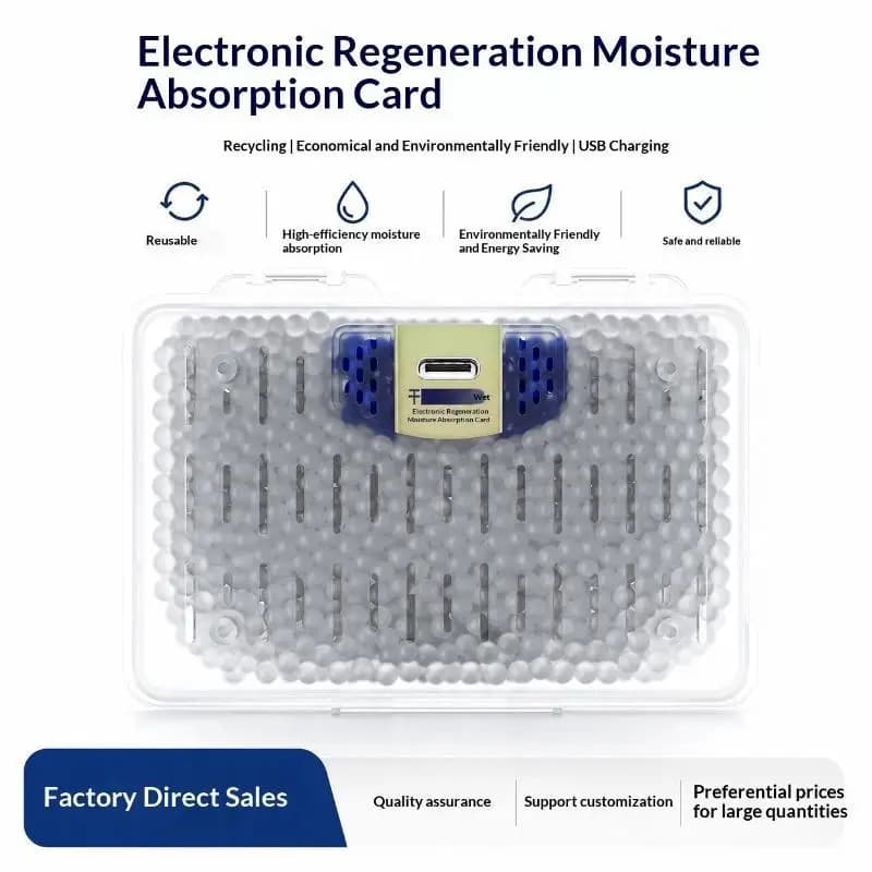 【LM】Mini Reusable Dehumidifier Electronic Moisture Absorbing Card For Microscopes Moisture-proof Case Camera Accessories