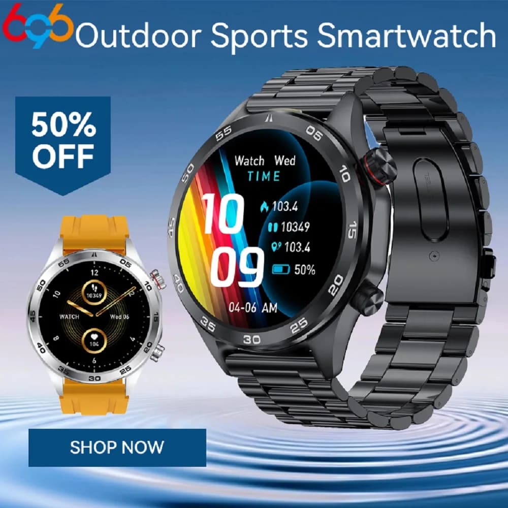 LED Dust Watch with Flashlight, Smartwatch for Man, BT Calls, Waterproof, Sleep and Health Monitoring, Fitness, Vocal Control