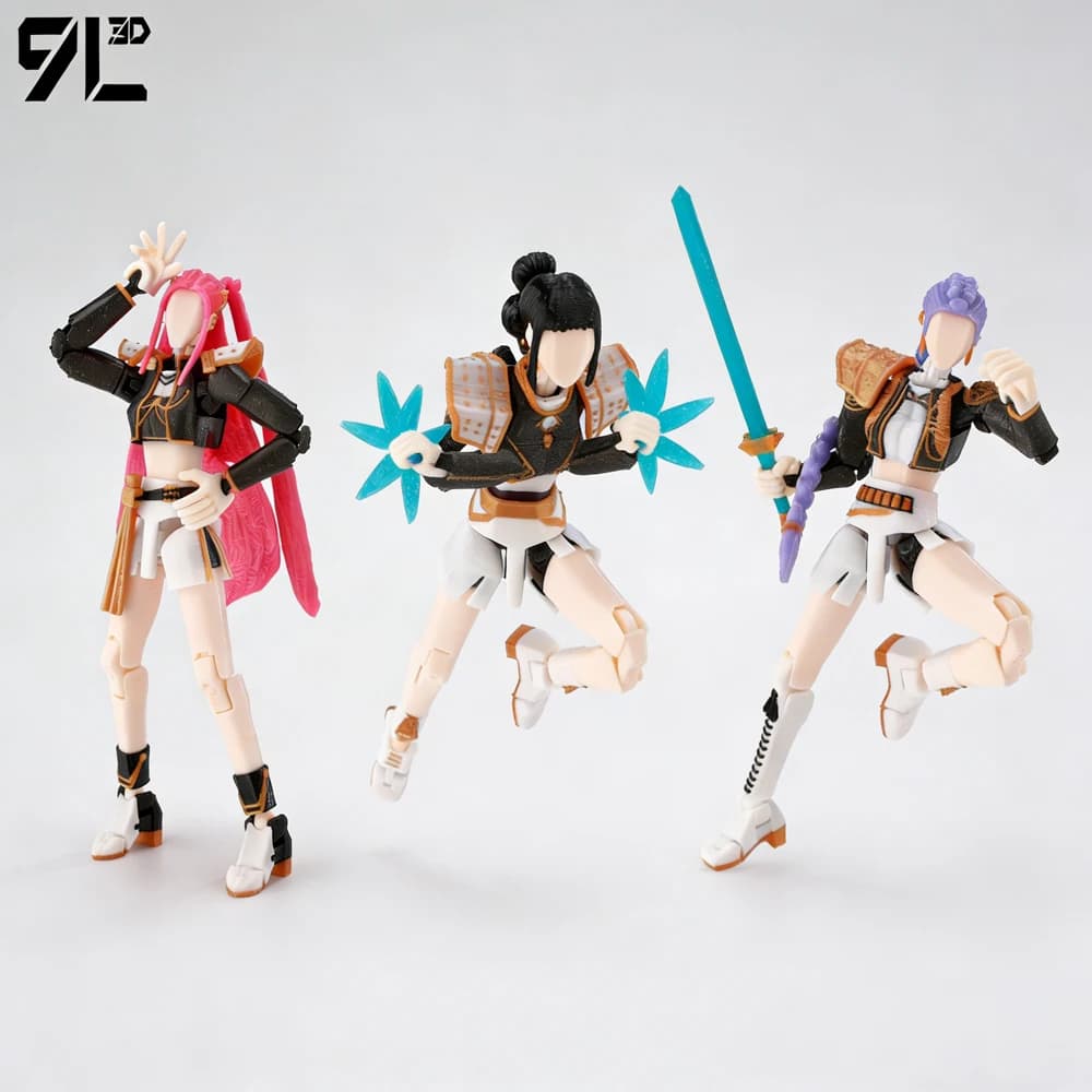 9L3D Printe Games Series Lucky13 Dummy13 Anime Girl Figure Model Movable Joints Collectible Desktop Decoration Model Toys Gifts